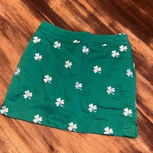 Loudmouth Fairway Classic Skort -Shamrocks -Size 2